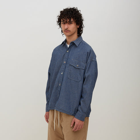 Nanamica Chambray CPO Shirt Jacket Indigo SUAS342E Degli Uberti